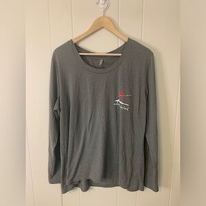 Simple Pleasures Gray Winter Wonderland Long Sleeve Pajama Top Size 1X